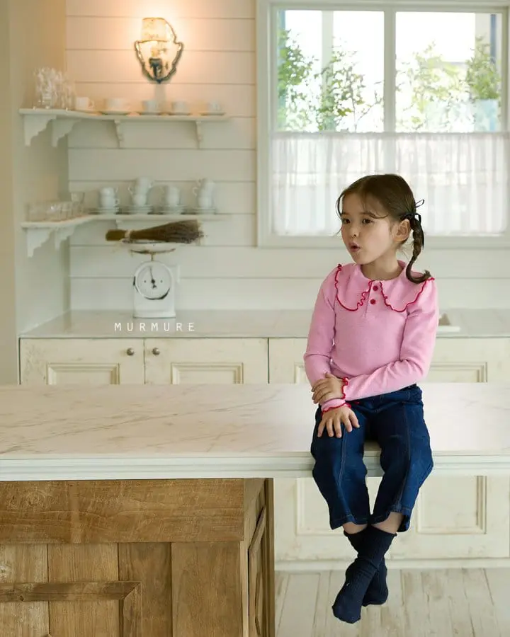 Murmure - Korean Children Fashion - #kidsshorts - Jenna Collar Tee - 9