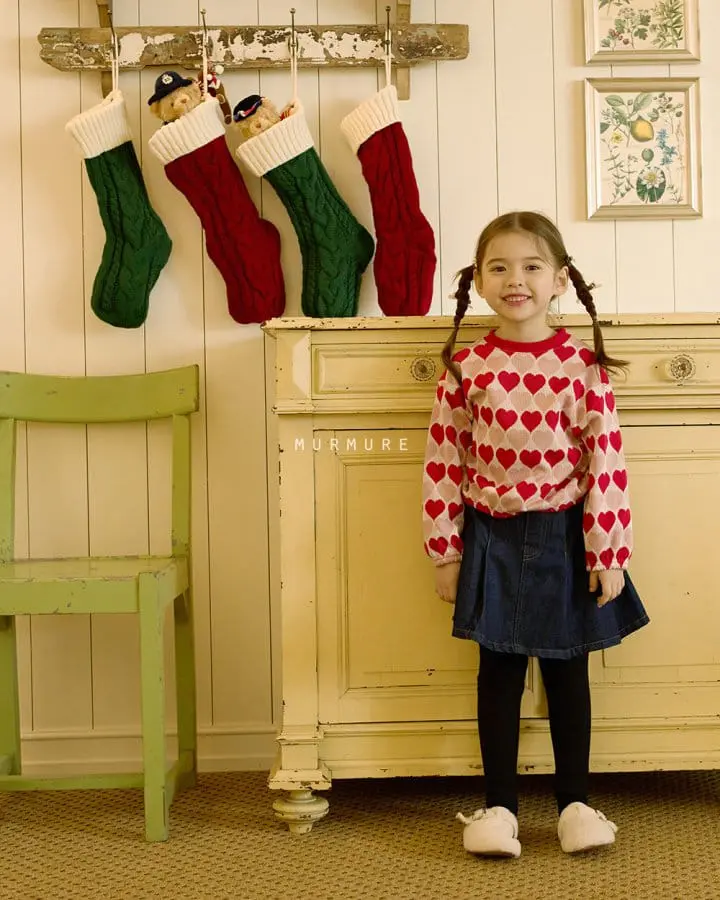 Murmure - Korean Children Fashion - #kidsshorts - Heart Sweatshirt - 8