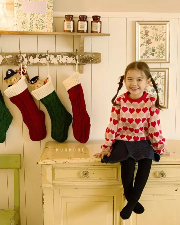 Murmure - Korean Children Fashion - #prettylittlegirls - Heart Sweatshirt
