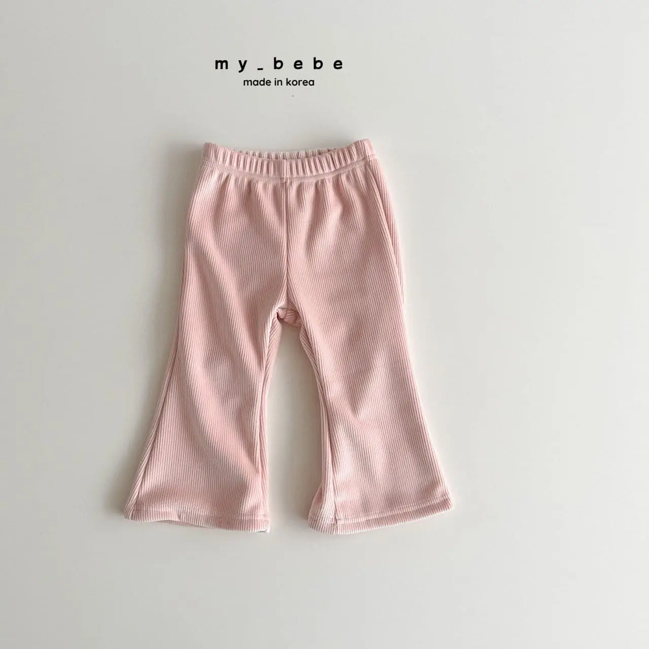 My Bebe - Korean Baby Fashion - #babyboutique - Rib Fleece Bootscut Pants - 5