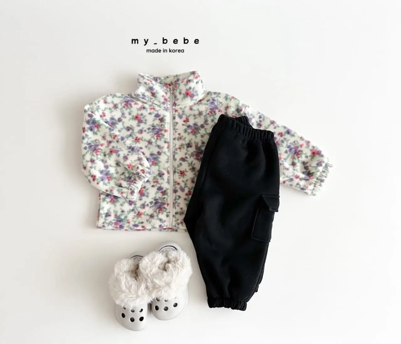 My Bebe - Korean Baby Fashion - #babylifestyle - Cargo Fleece Pants - 12