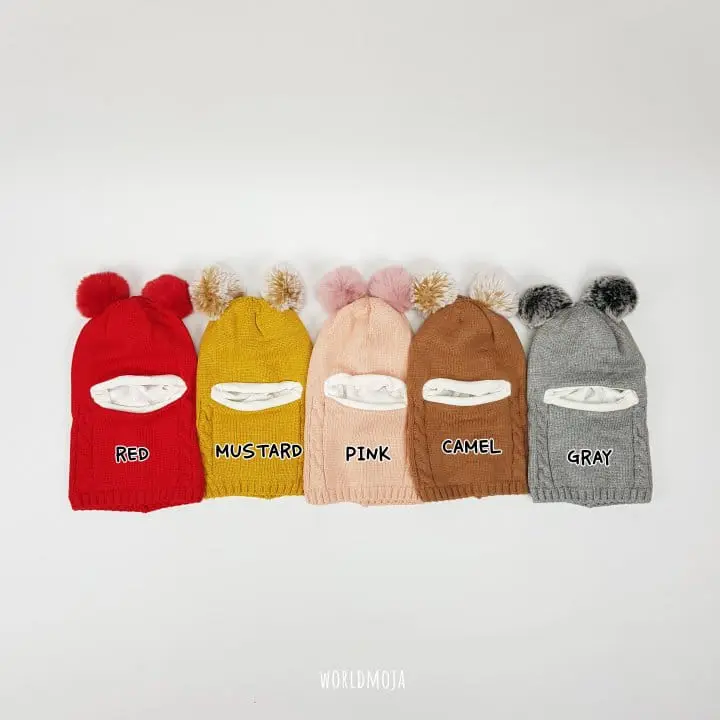 New World - Korean Baby Fashion - #babyoutfit - Pompom Baraclava - 2