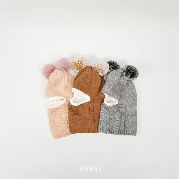 New World - Korean Baby Fashion - #babyoutfit - Pompom Baraclava - 4