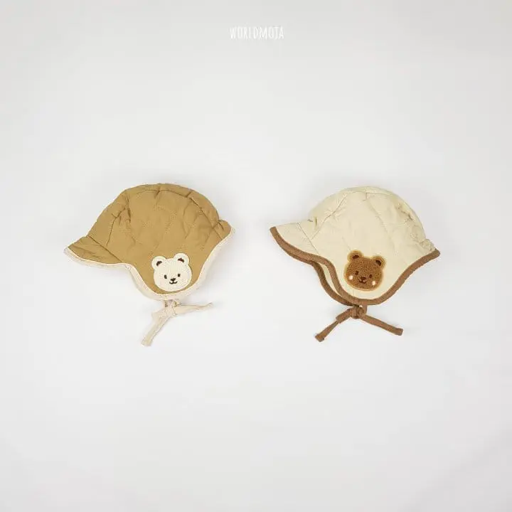 New World - Korean Baby Fashion - #onlinebabyshop - Bear PAdding Hat - 3