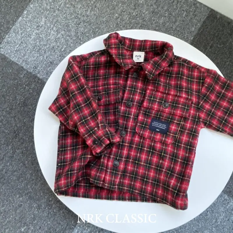 Nrk - Korean Children Fashion - #Kfashion4kids - Fleece Check Shirt - 3