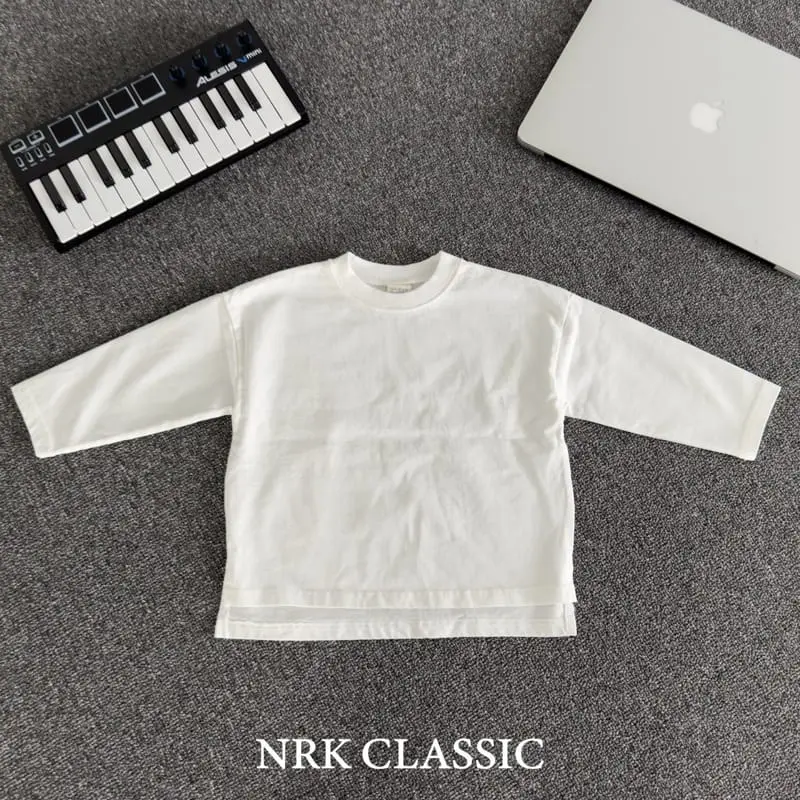 Nrk - Korean Children Fashion - #Kfashion4kids - Basic Slit Tee