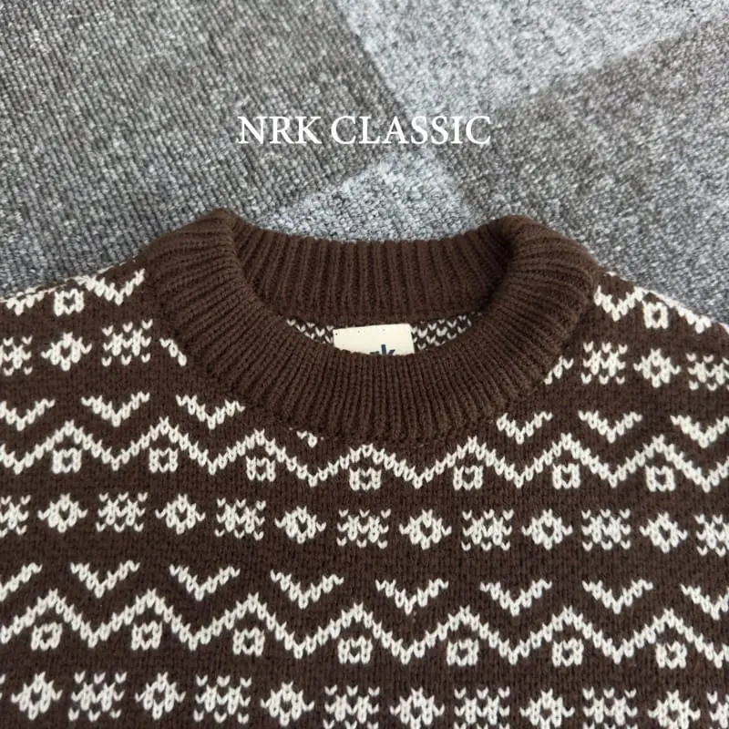 Nrk - Korean Children Fashion - #magicofchildhood - Jacquard Knit Tee - 4