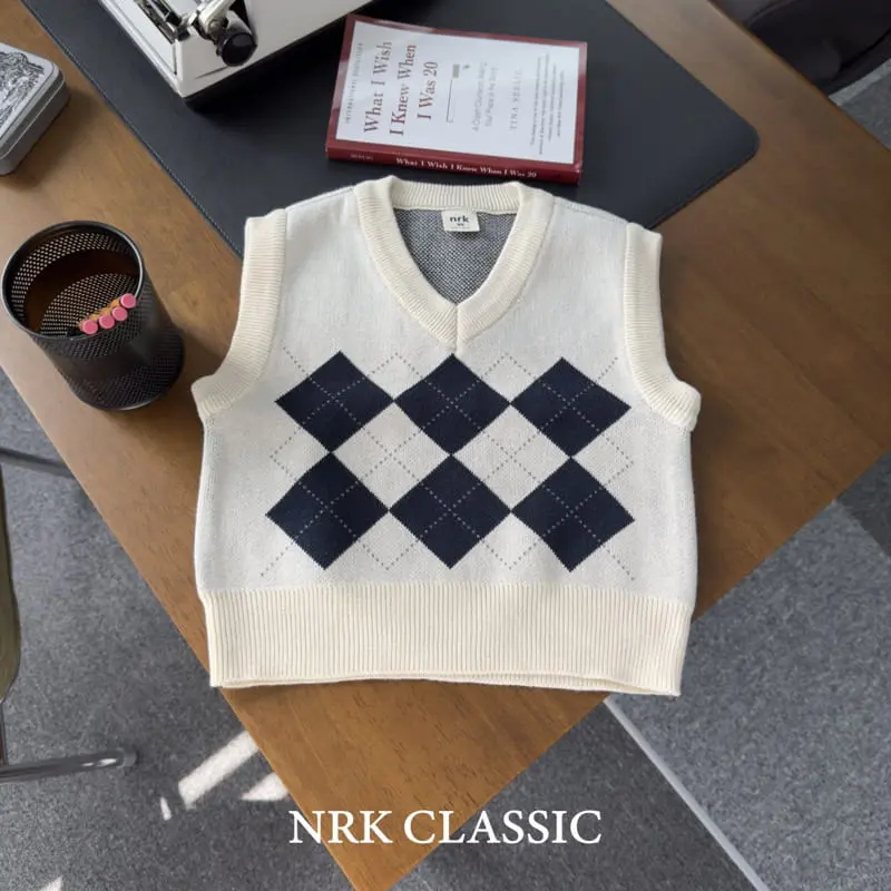 Nrk - Korean Children Fashion - #minifashionista - Cott Argyle Vest