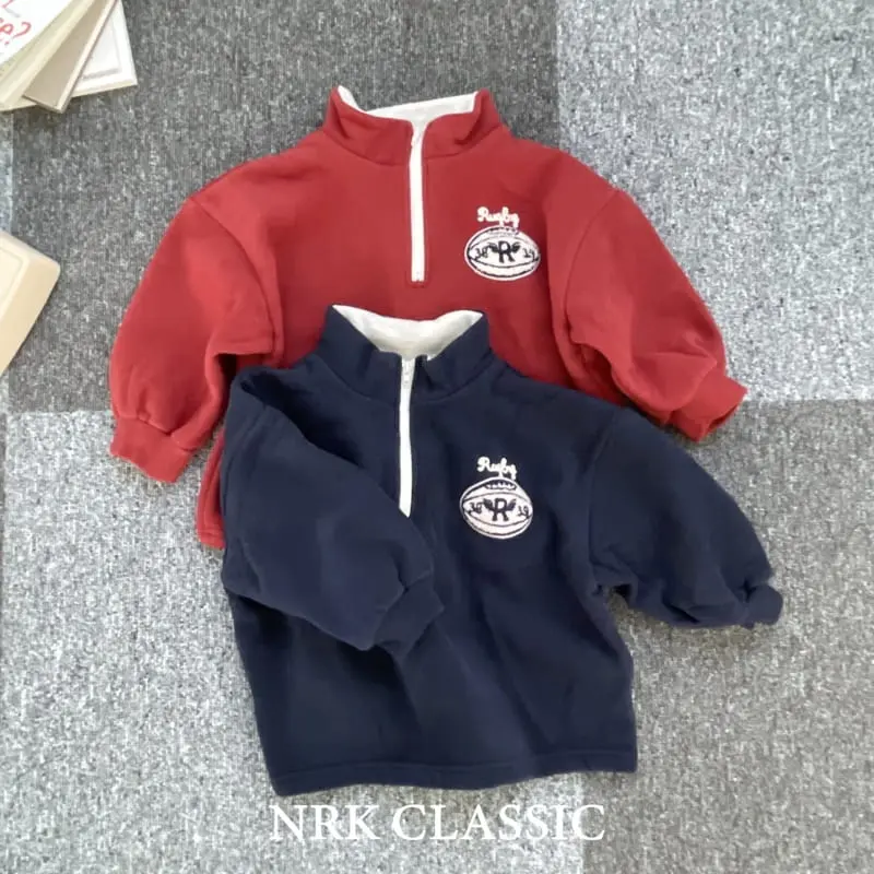 Nrk - Korean Children Fashion - #stylishchildhood - Zipper Embroidery Sweatshirt