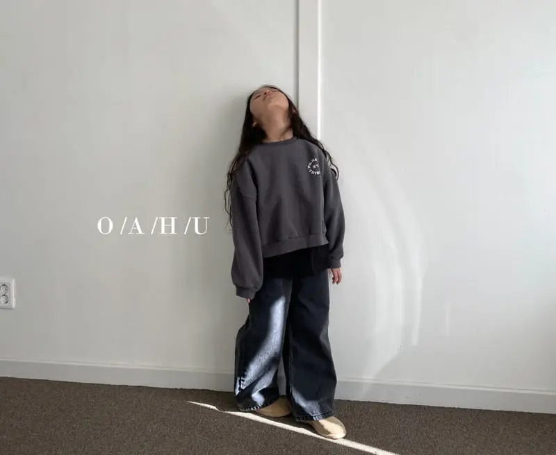 O'Ahu - Korean Children Fashion - #discoveringself - Crew Warm Wide Denim Pants - 4
