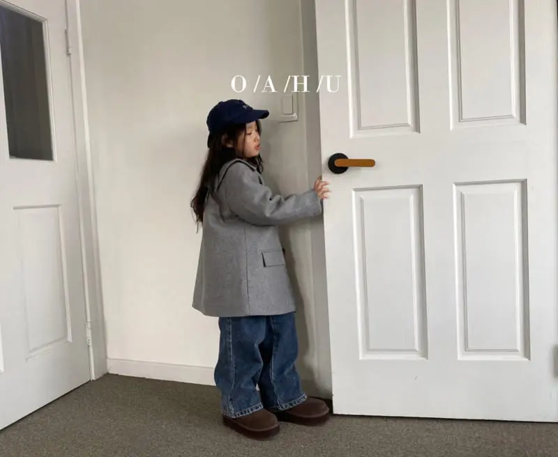 O'Ahu - Korean Children Fashion - #magicofchildhood - Crew Warm Wide Denim Pants - 10