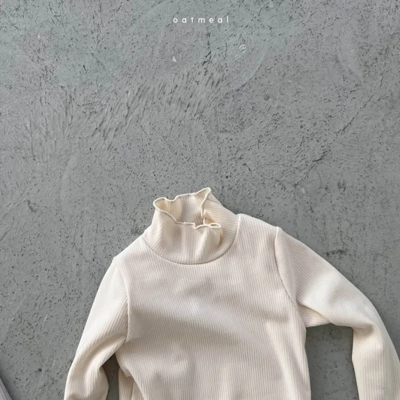 Oatmeal - Korean Children Fashion - #childrensboutique - Mood Turtleneck Tee - 2