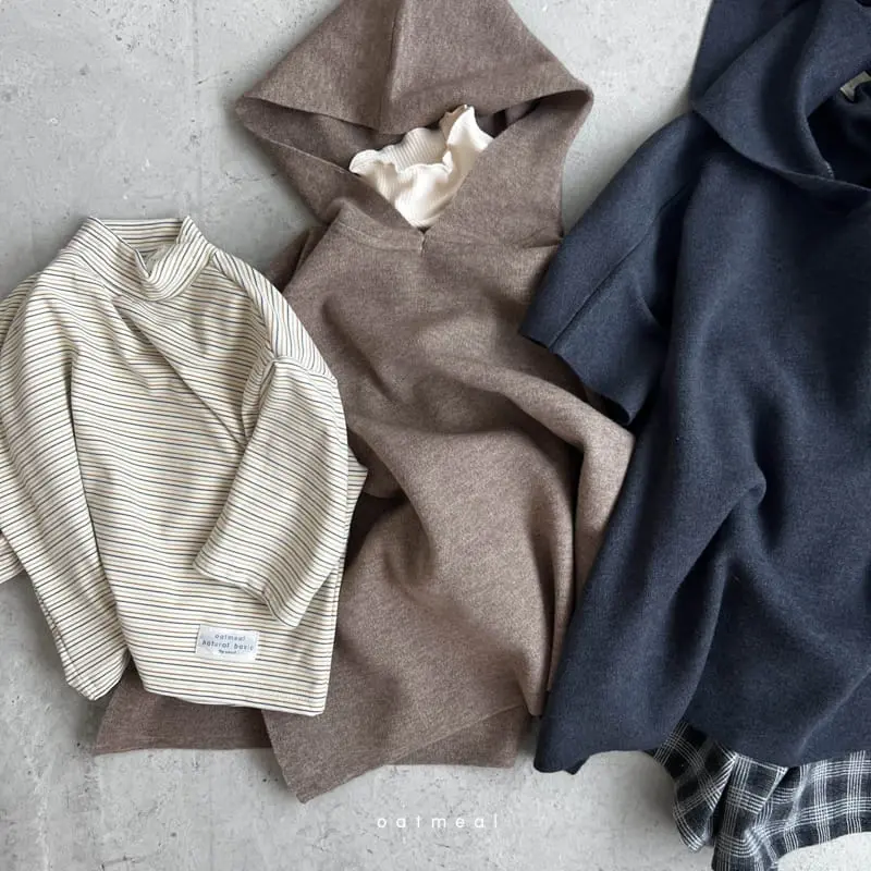 Oatmeal - Korean Children Fashion - #discoveringself - Ping Pong Turtleneck Tee - 5