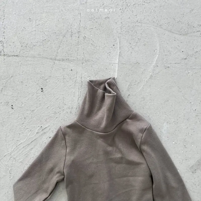 Oatmeal - Korean Children Fashion - #discoveringself - Neo Turtleneck Tee - 3