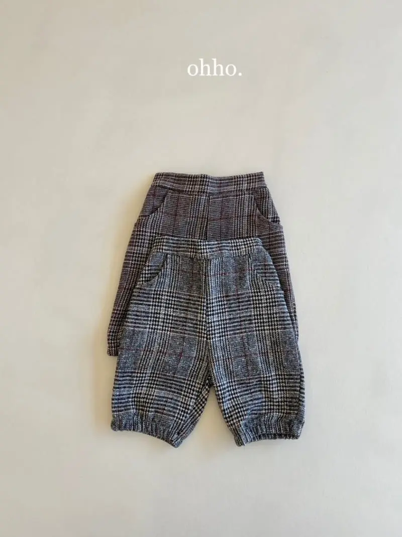 Ohho - Korean Children Fashion - #prettylittlegirls - Check Pumpkin Pants - 5