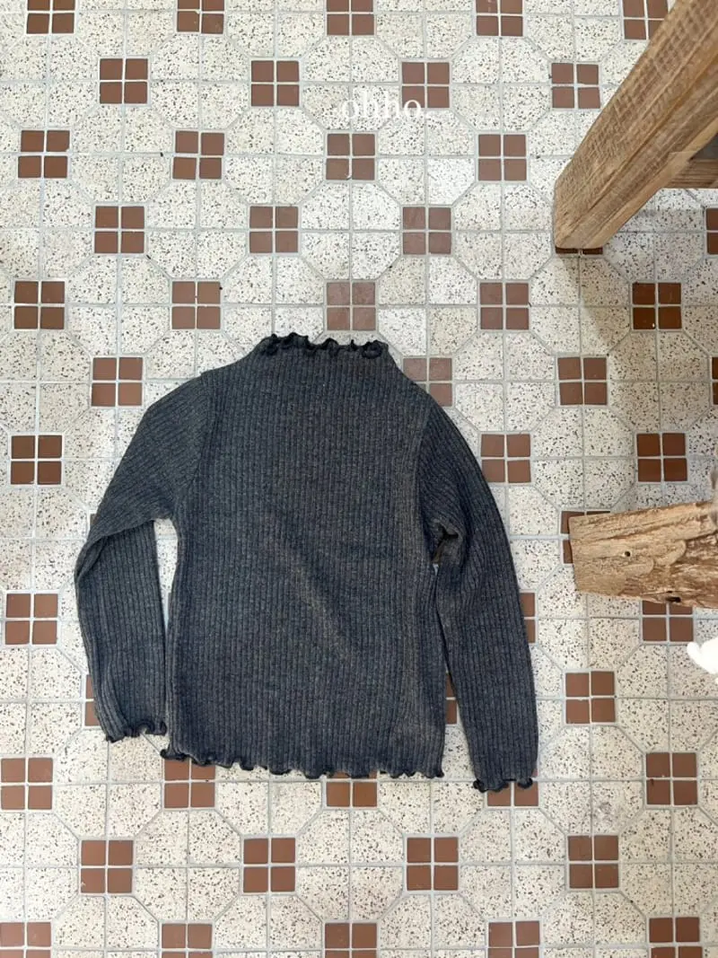 Ohho - Korean Children Fashion - #todddlerfashion - Warm Doce Rib Turtleneck Tee - 3