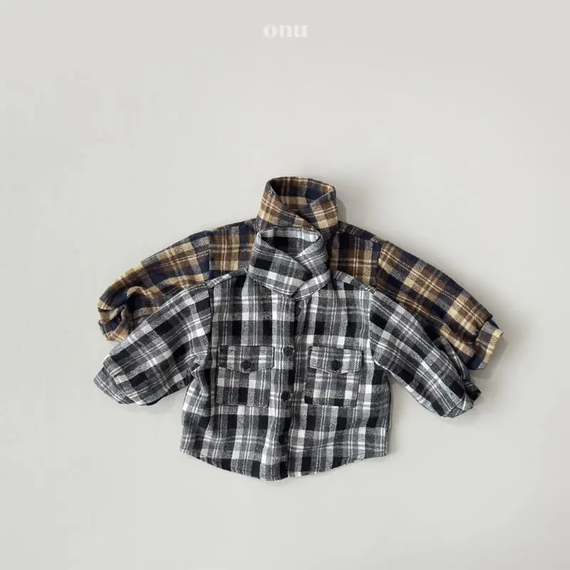 Onu - Korean Children Fashion - #childrensboutique - Fleece Check Shirt - 2