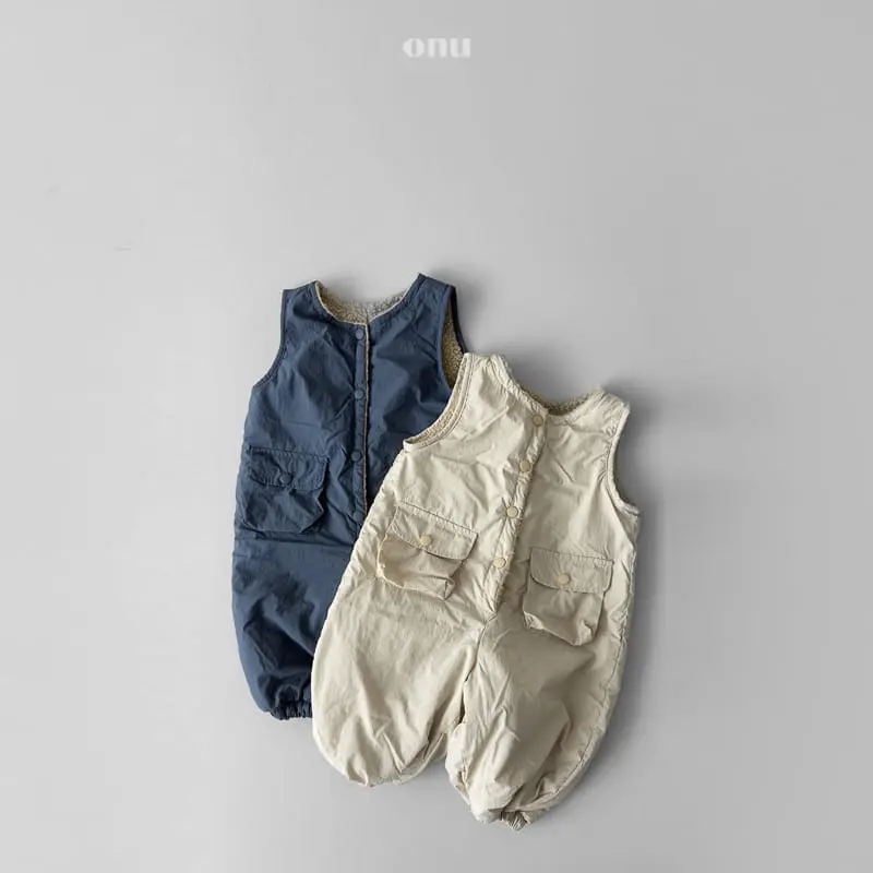 Onu - Korean Children Fashion - #childrensboutique - Padding Overalls