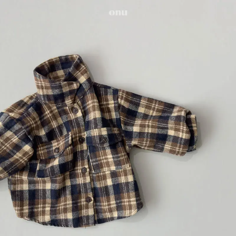Onu - Korean Children Fashion - #kidsshorts - Fleece Check Shirt - 6