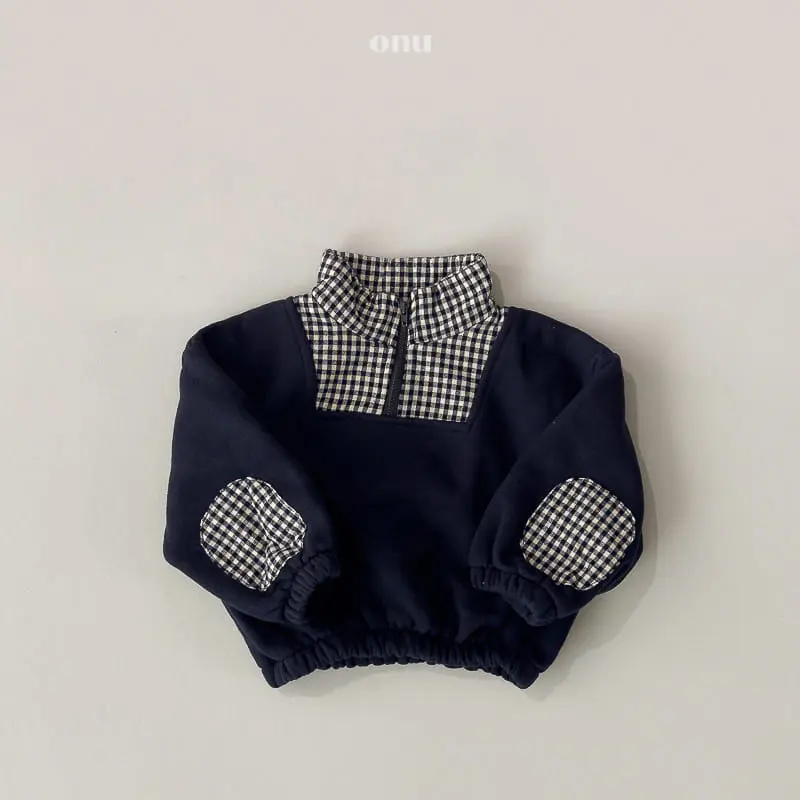 Onu - Korean Children Fashion - #kidsshorts - Check Zip-up - 2
