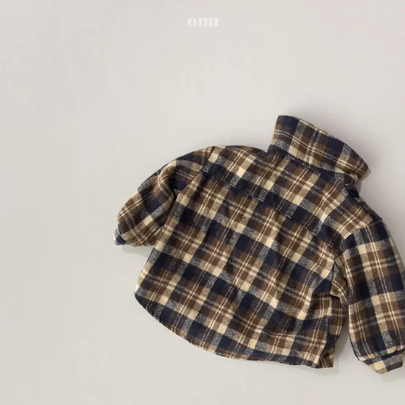 Onu - Korean Children Fashion - #kidsstore - Fleece Check Shirt - 7