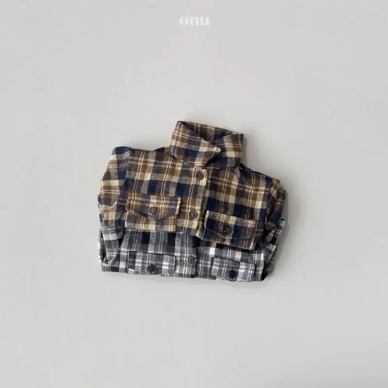 Onu - Korean Children Fashion - #minifashionista - Fleece Check Shirt - 12