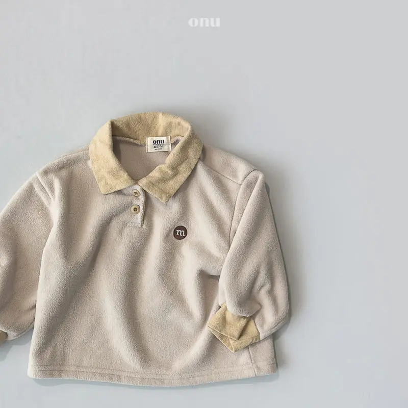 Onu - Korean Children Fashion - #prettylittlegirls - Collar Fleece Tee - 7
