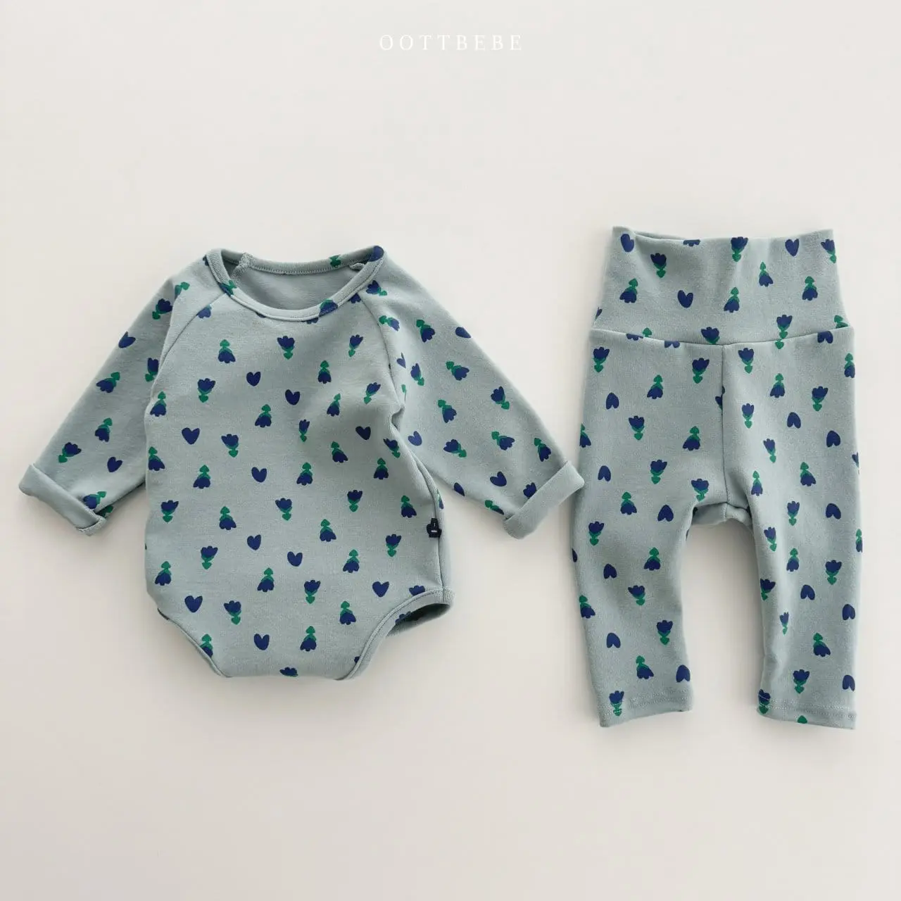 Oott Bebe - Korean Baby Fashion - #babyboutique - Animal Painting Bodysuit Leggings Set - 10