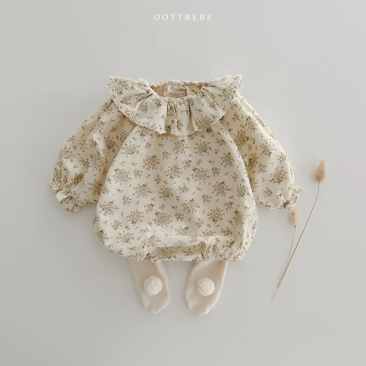 Oott Bebe - Korean Baby Fashion - #babyclothing - Flower Frill Body Suit - 11