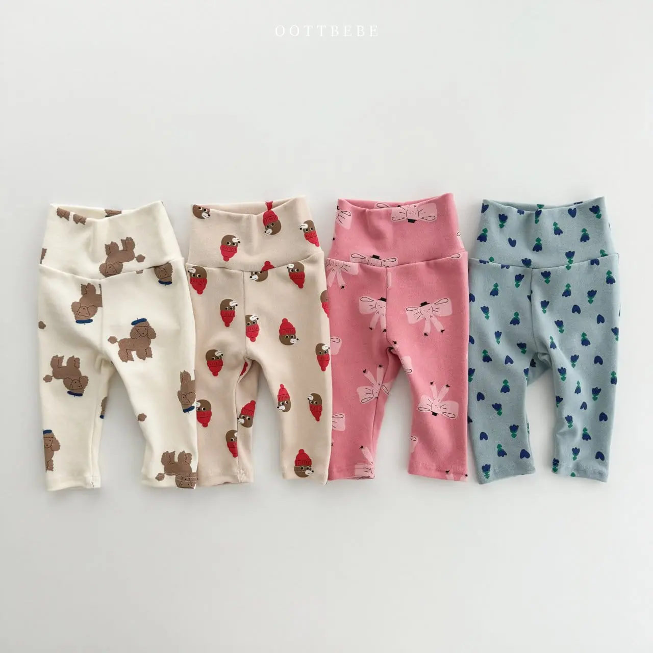 Oott Bebe - Korean Baby Fashion - #babyclothing - Animal Painting Bodysuit Leggings Set - 12