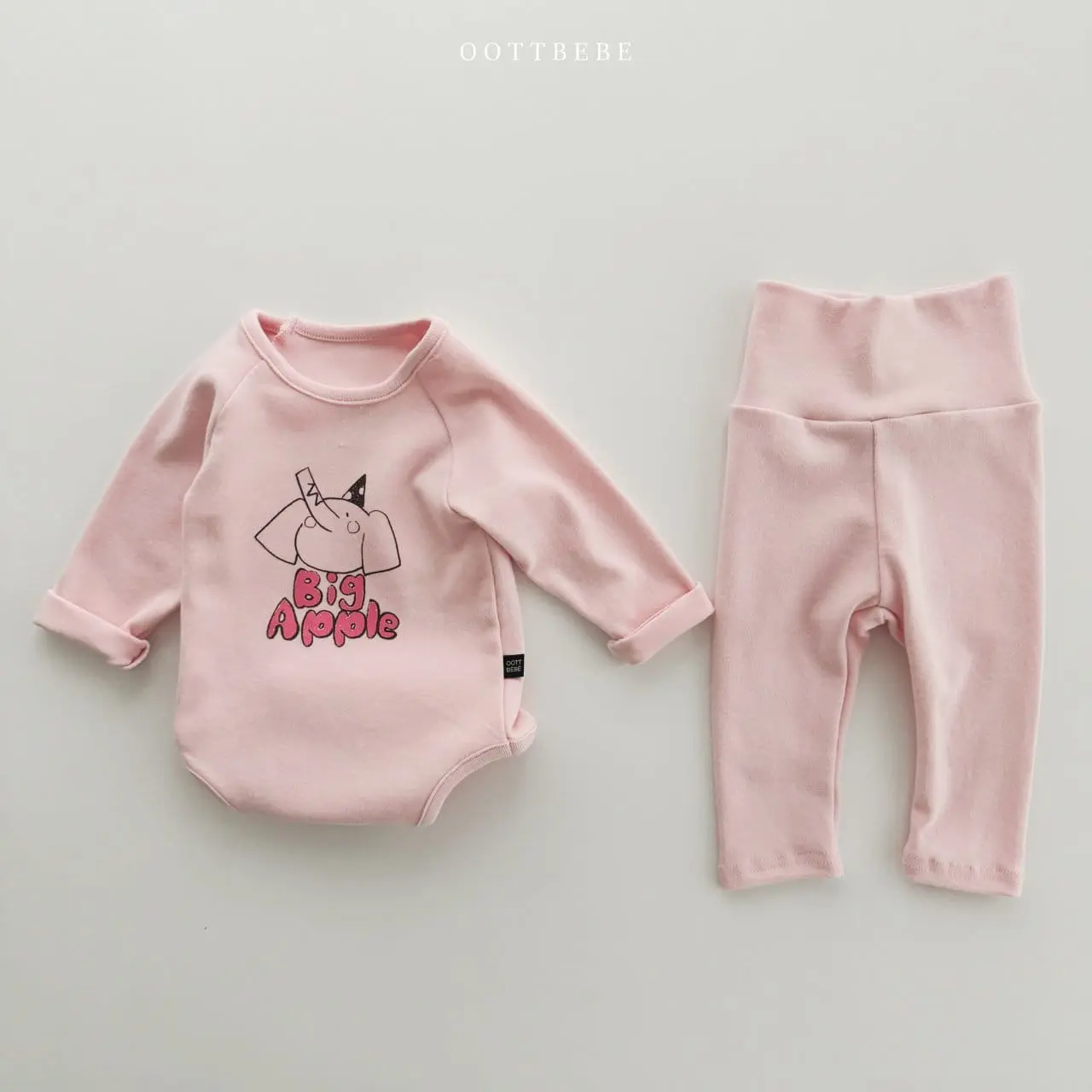 Oott Bebe - Korean Baby Fashion - #babyfashion - Drawing Bodysuit Leggings Set - 10