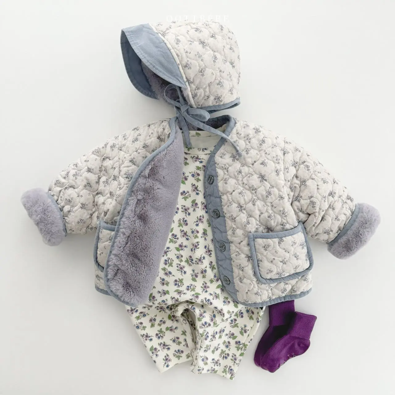 Oott Bebe - Korean Baby Fashion - #babygirlfashion - Bebe Flower Body Suit - 11