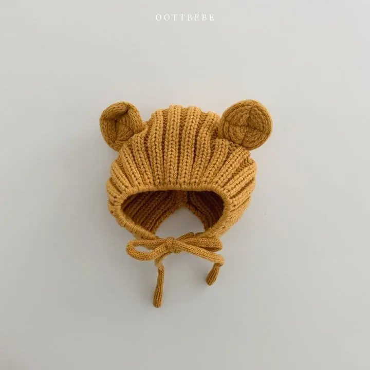 Oott Bebe - Korean Baby Fashion - #babylifestyle - Bear Ear Muffler Hats - 5
