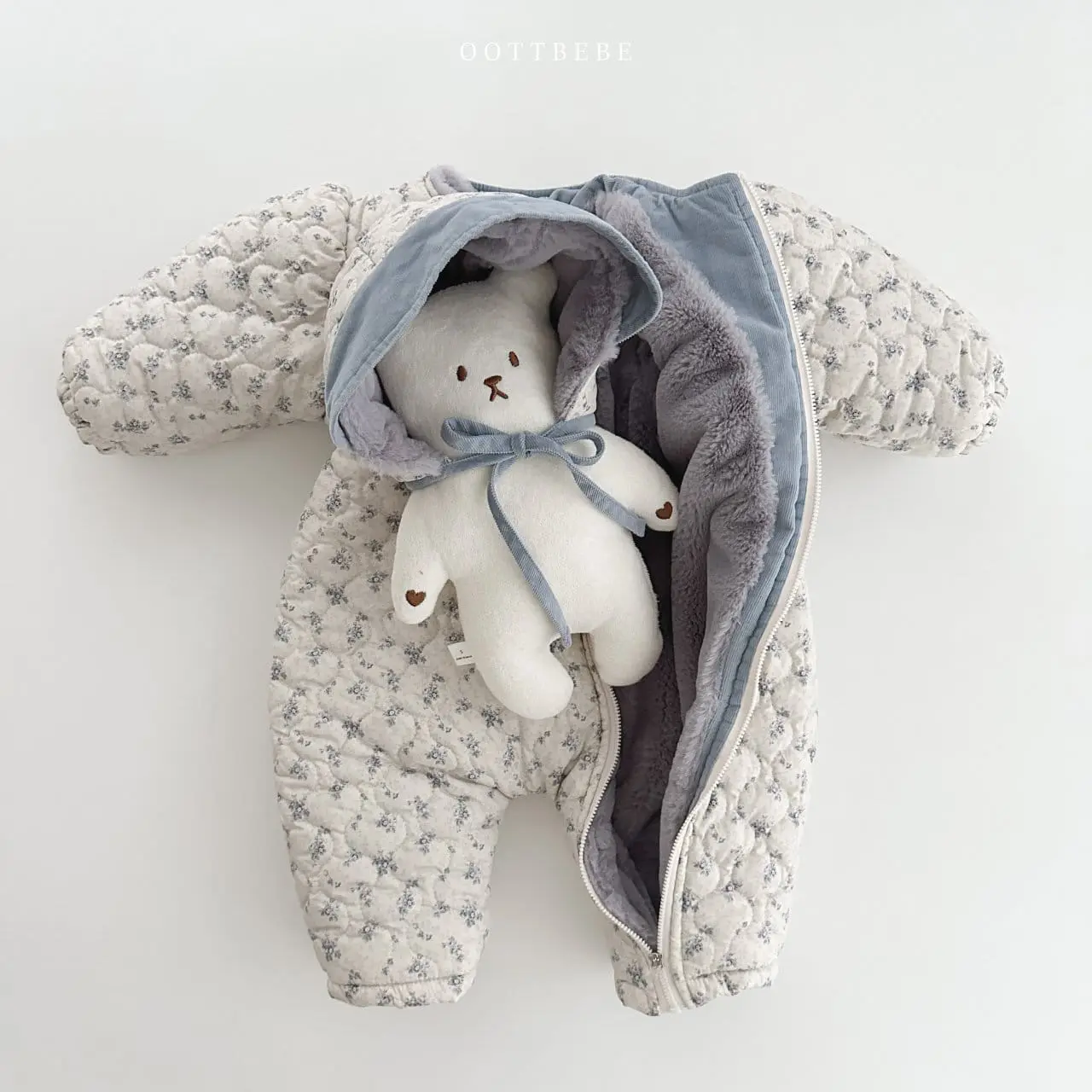 Oott Bebe - Korean Baby Fashion - #babyoninstagram - Sage Padding Space Body Suit - 4