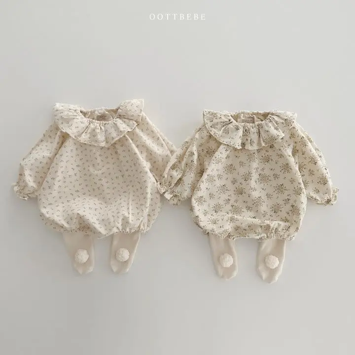 Oott Bebe - Korean Baby Fashion - #babyootd - Pome Foot Leggings - 3