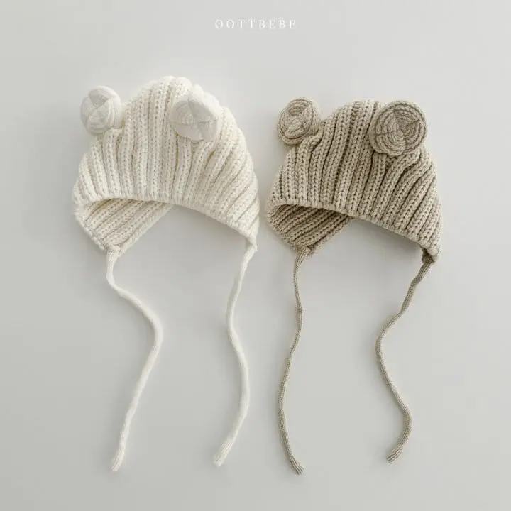 Oott Bebe - Korean Baby Fashion - #babyoutfit - Bear Ear Muffler Hats - 8