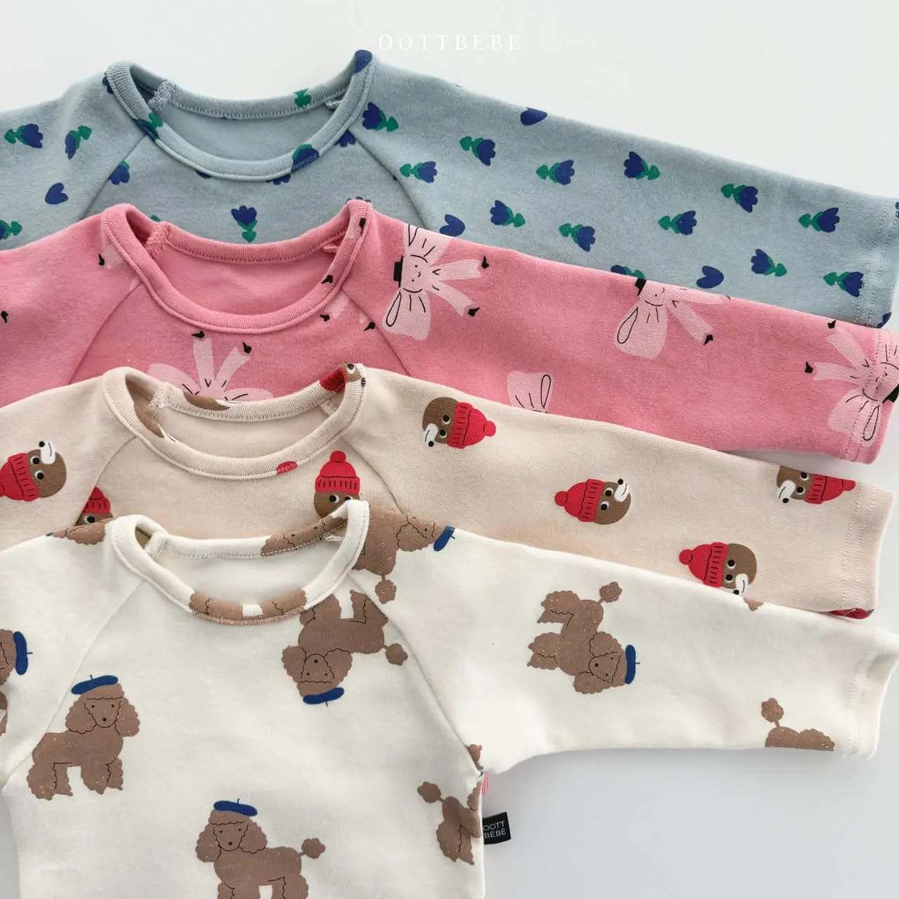 Oott Bebe - Korean Baby Fashion - #babyoutfit - Animal Painting Bodysuit Leggings Set - 5