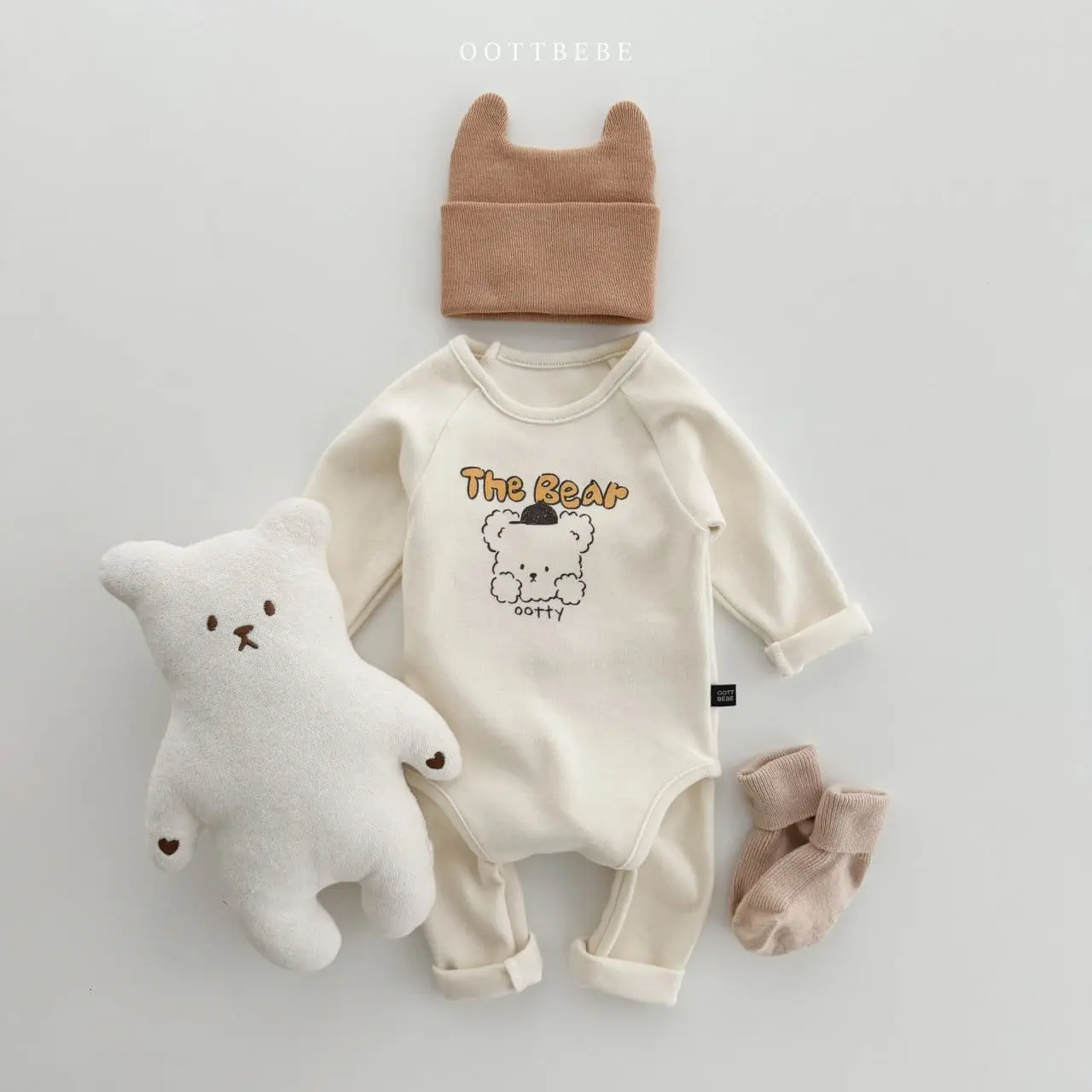 Oott Bebe - Korean Baby Fashion - #babyoutfit - Drawing Bodysuit Leggings Set