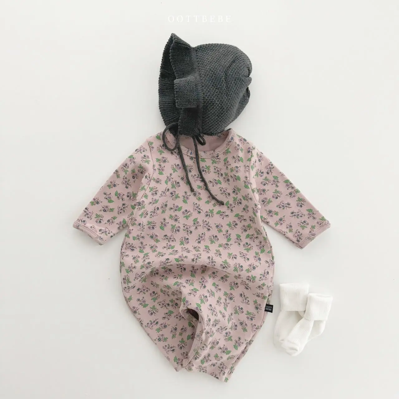 Oott Bebe - Korean Baby Fashion - #babywear - Bebe Flower Body Suit - 2