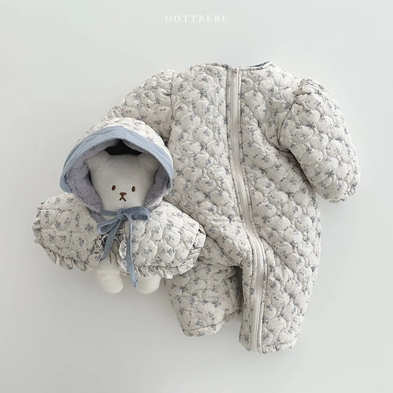Oott Bebe - Korean Baby Fashion - #onlinebabyboutique - Sage Padding Space Body Suit - 8
