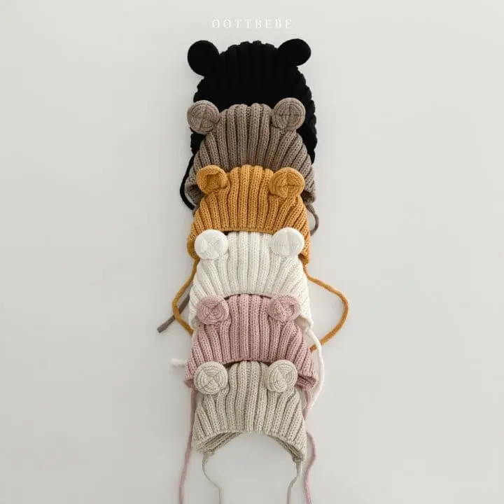 Oott Bebe - Korean Baby Fashion - #onlinebabyboutique - Bear Ear Muffler Hats - 11