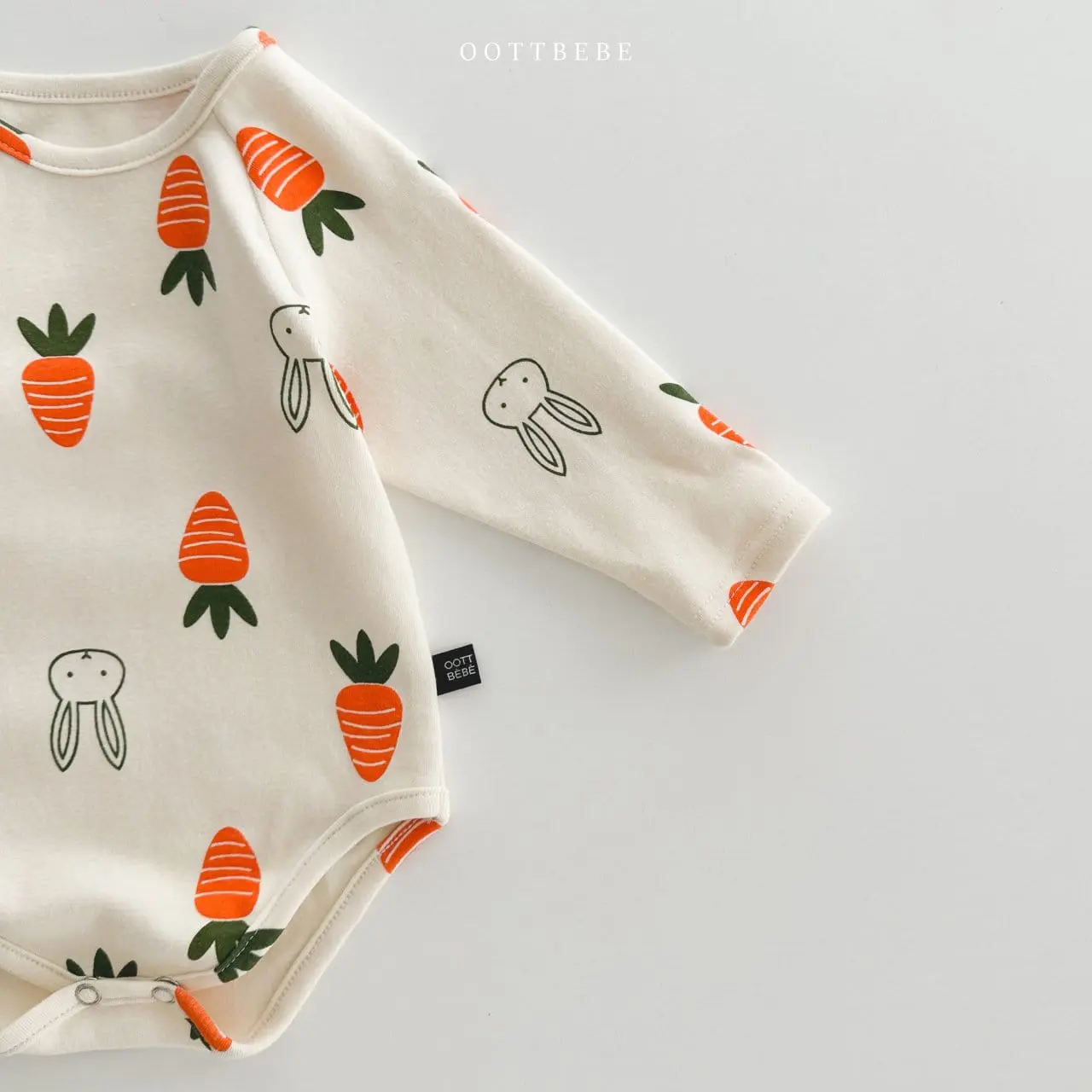 Oott Bebe - Korean Baby Fashion - #onlinebabyboutique - Long Sleeves Vegetable Bodysuit Set - 8