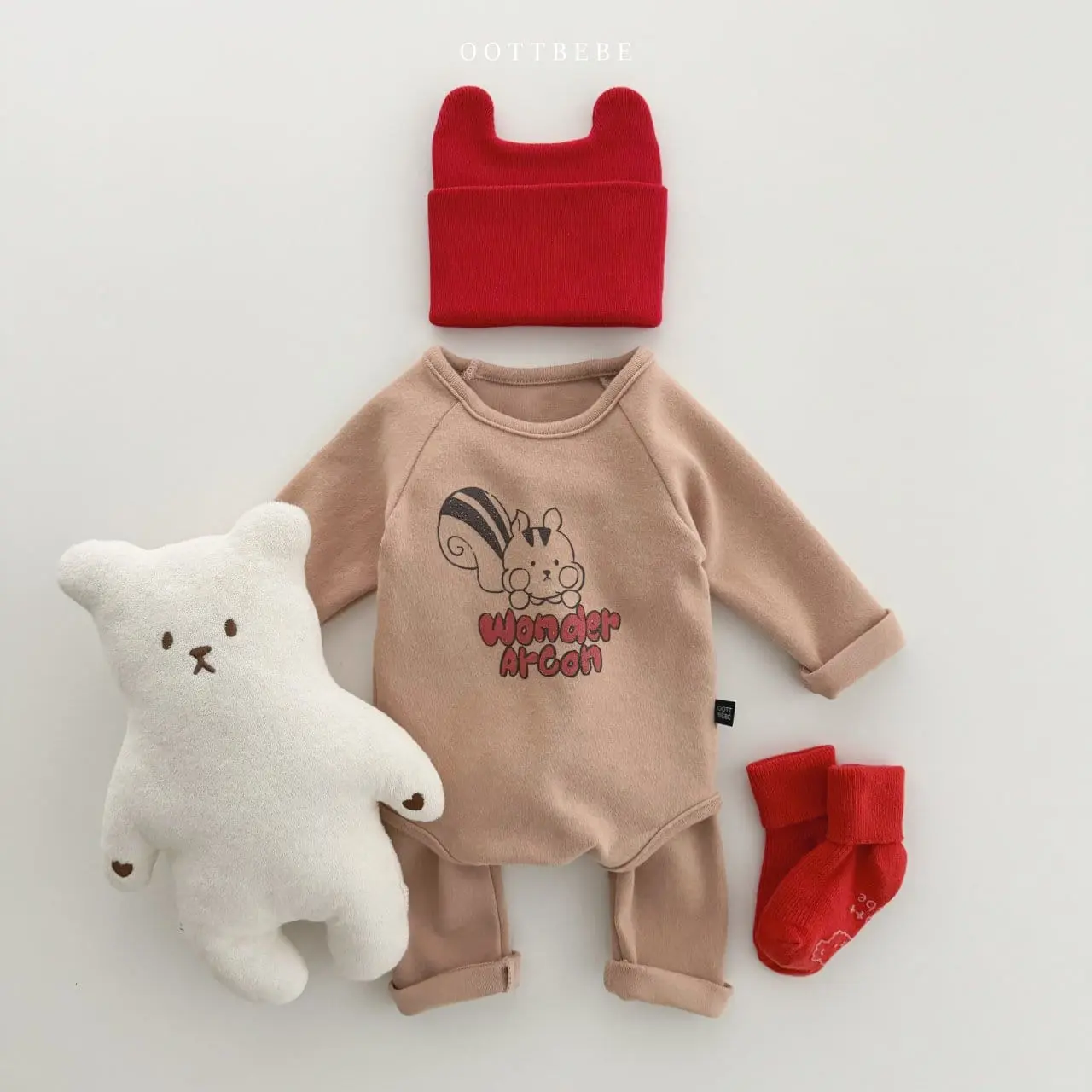 Oott Bebe - Korean Baby Fashion - #babywear - Drawing Bodysuit Leggings Set - 4