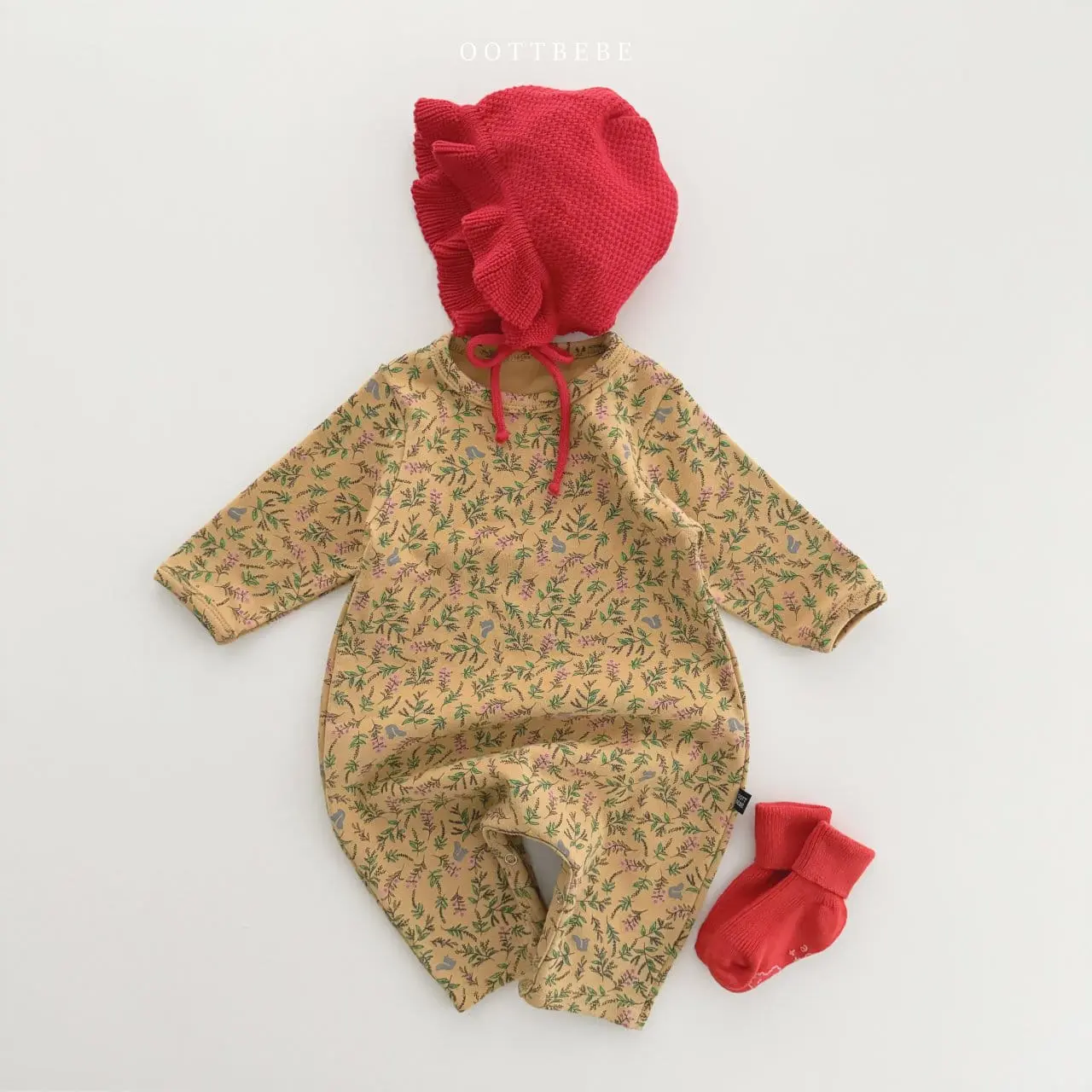 Oott Bebe - Korean Baby Fashion - #onlinebabyboutique - Bebe Flower Body Suit - 4