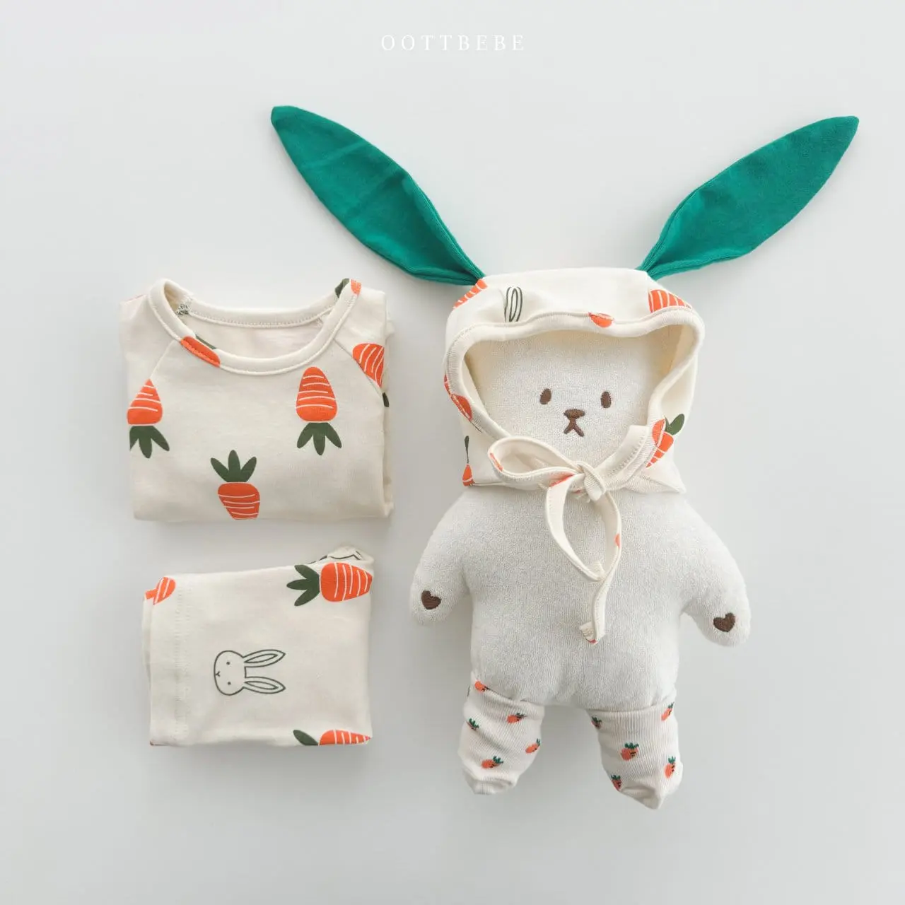 Oott Bebe - Korean Baby Fashion - #smilingbaby - Long Sleeves Vegetable Bodysuit Set - 10
