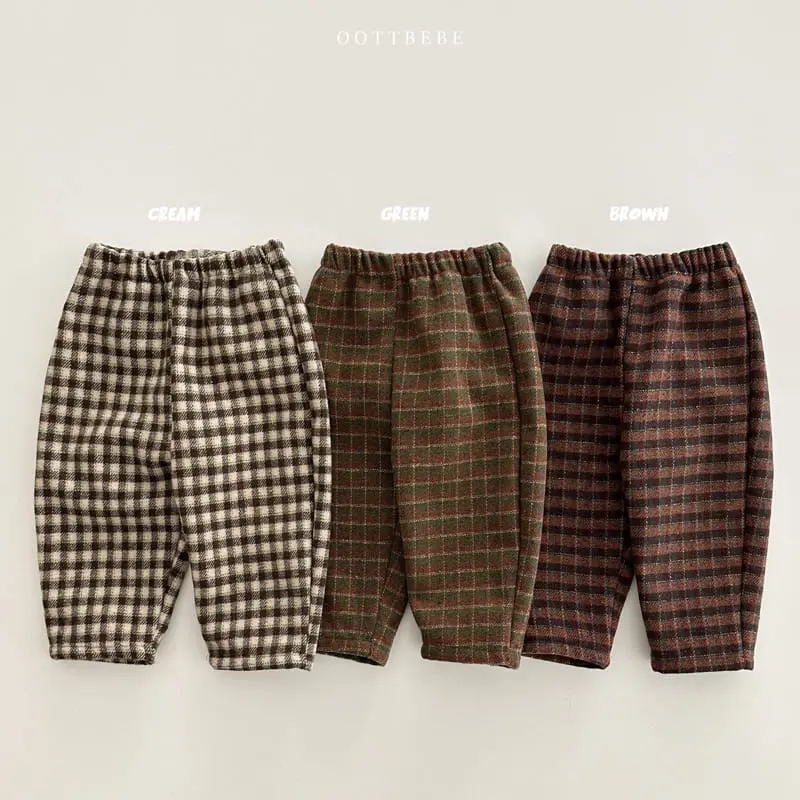Oott Bebe - Korean Children Fashion - #childofig - Choco Check Pants - 10