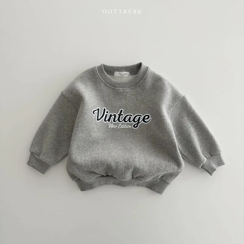 Oott Bebe - Korean Children Fashion - #childrensboutique - Vintage Sweatshirt