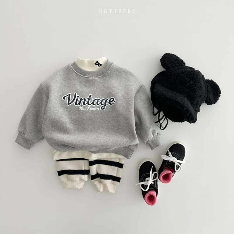 Oott Bebe - Korean Children Fashion - #discoveringself - Vintage Sweatshirt - 3