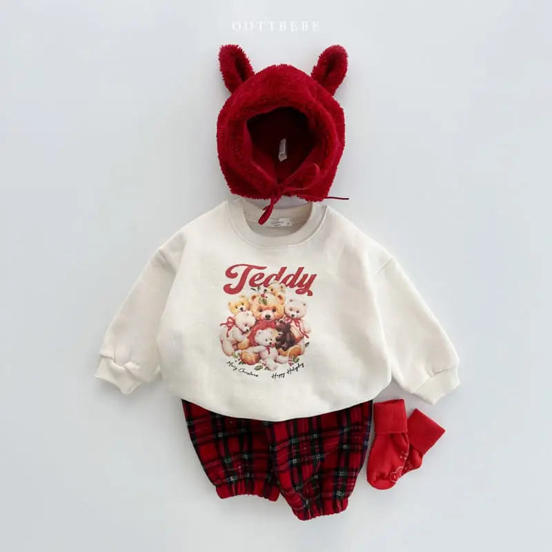 Oott Bebe - Korean Children Fashion - #discoveringself - Big Teddy Sweatshirt - 8
