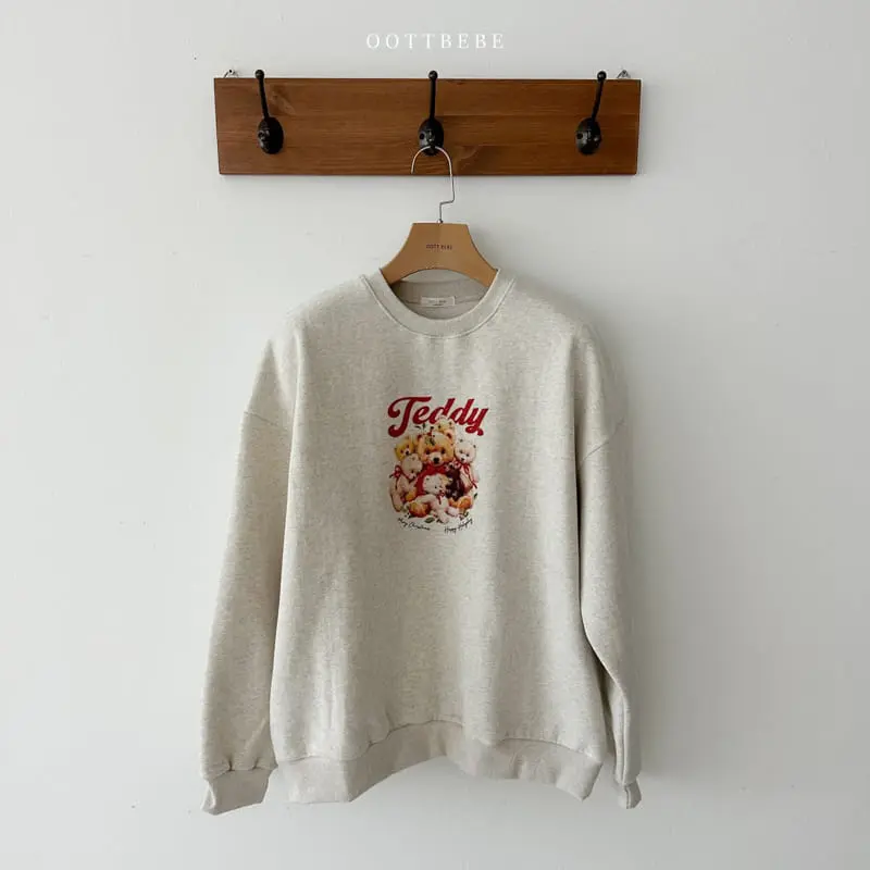 Oott Bebe - Korean Children Fashion - #fashionkids - Big Teddy Sweatshirt Mom - 10